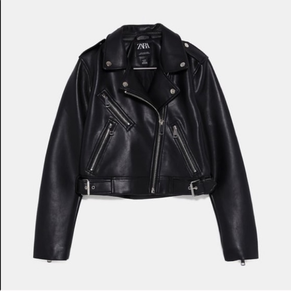 Zara Faux Leather Moto Jacket